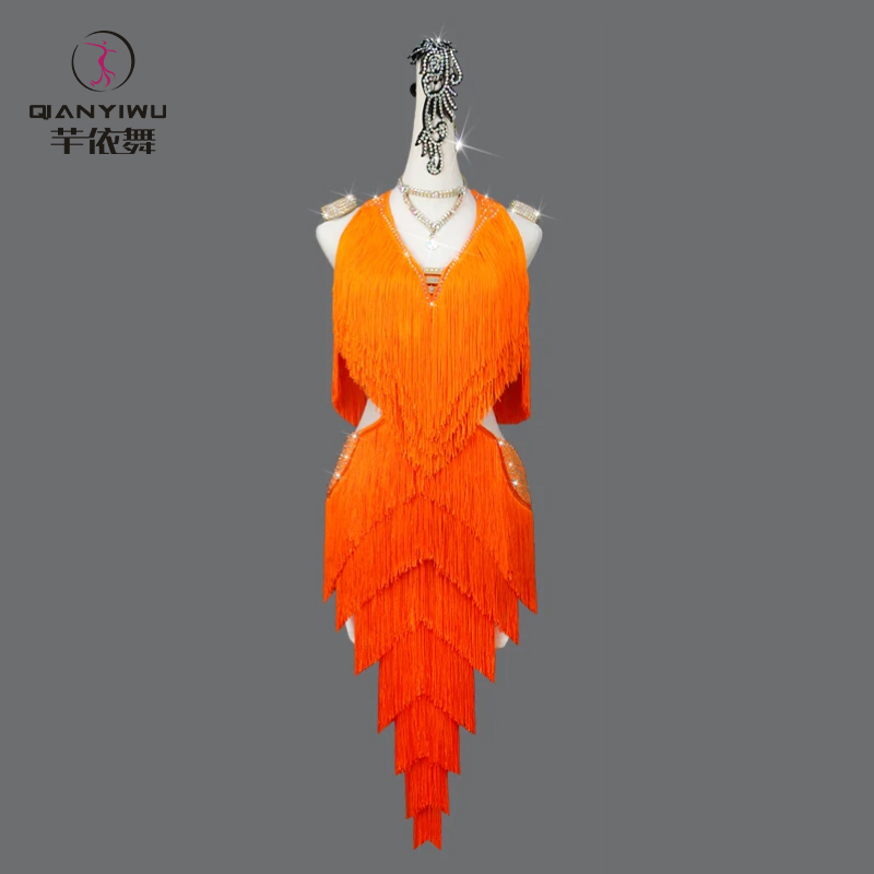 Outdoor Sport Dress - New Latin Dance Tassel Dress Women's