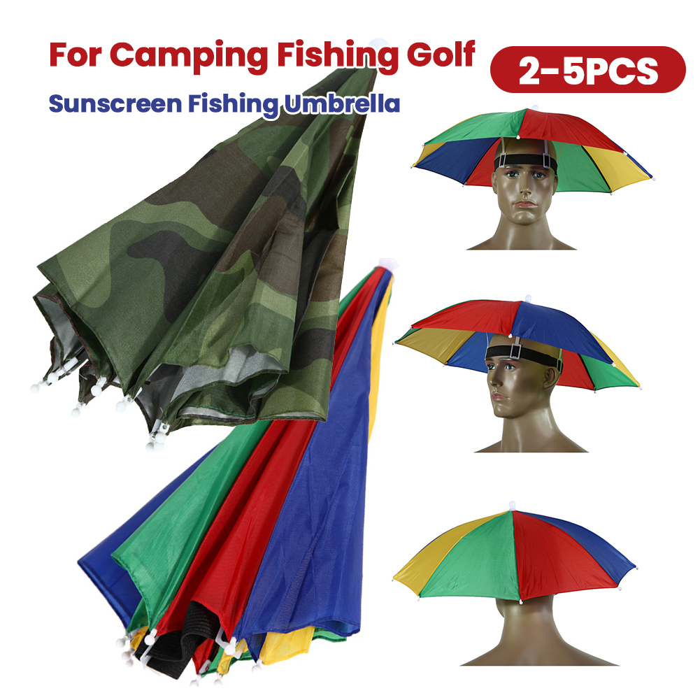 Outdoor Sports Umbrella - Umbrella Hat Sunscreen Fishing Umbrella Adjustable