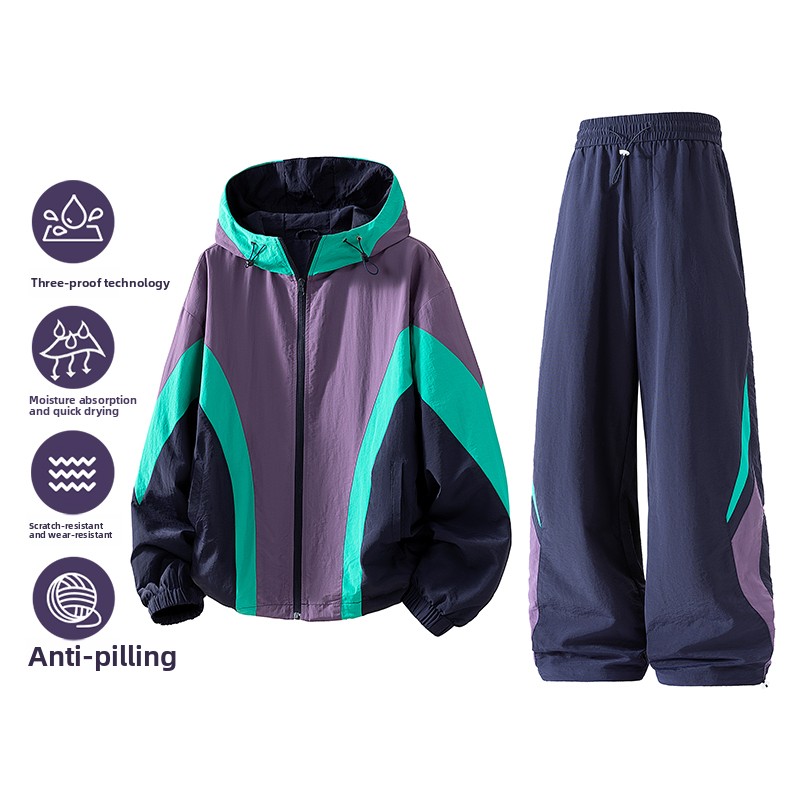 Outdoor Sports Outfit - New two-piece men's spring-autumn jacket set.