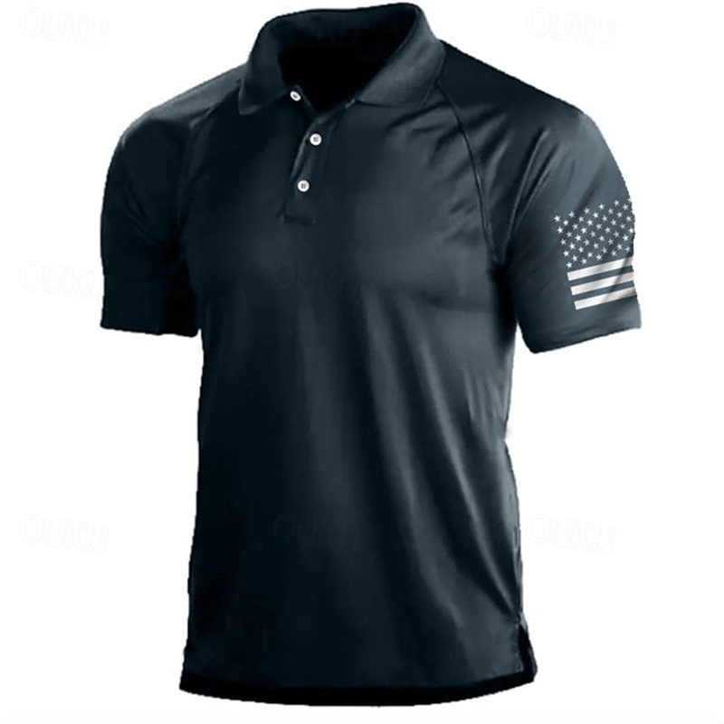 Outdoor Sport Usa - 3D Print USA Flag Pattern Polo