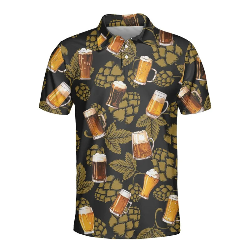 3D Printed Hawaiian Beer Polo  - Polo Shirt Equestrian ulasan dan harga