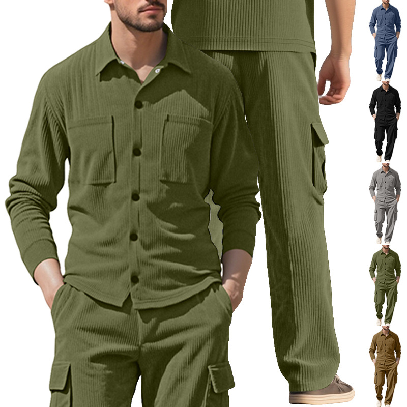 Men's Tracksuit Corduroy Workw - Outdoor Sports Outfit ulasan dan harga