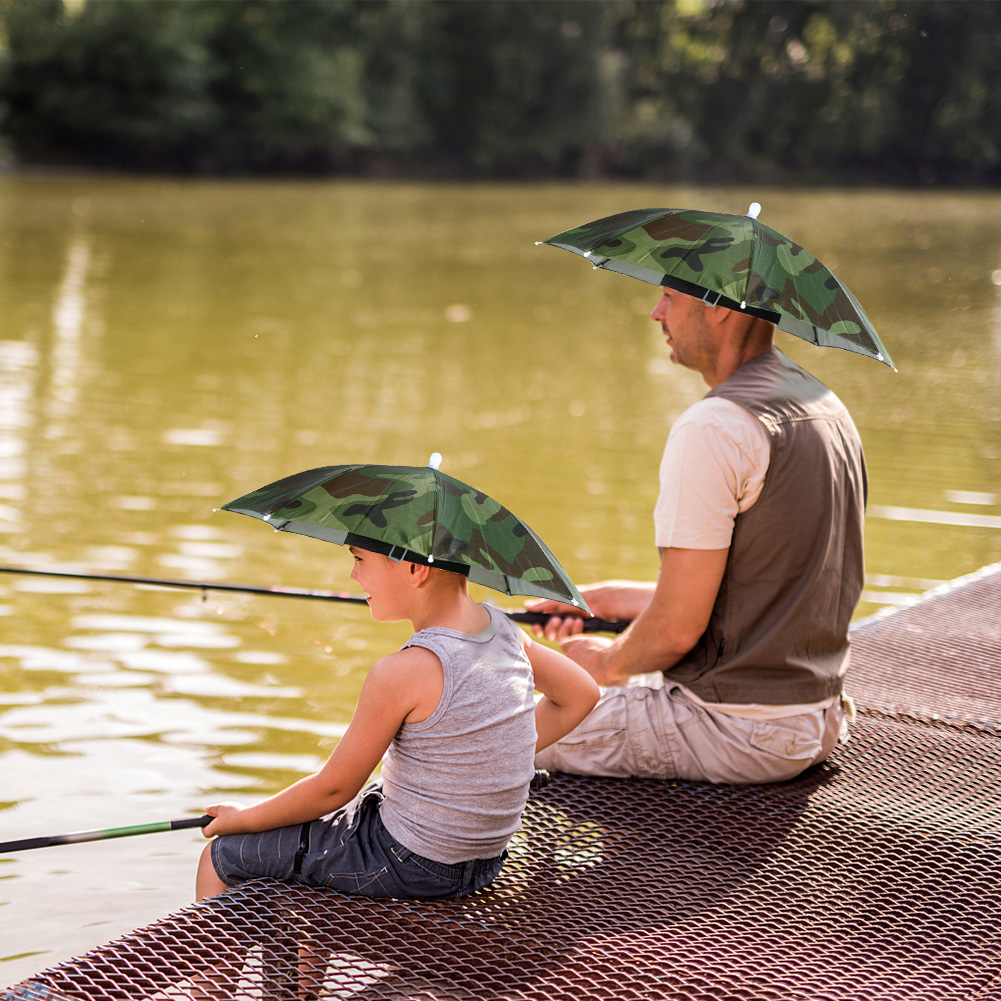 Umbrella Hat Sunscreen Fishing - Outdoor Sports Umbrella ulasan dan harga