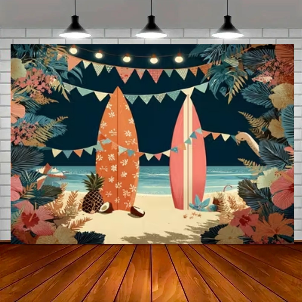 Summer Surfboard Theme Backdro - Outdoor Sport Background ulasan dan harga