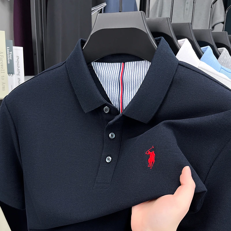Men's 100% Cotton Short Sleeve - Polo Shirt Equestrian ulasan dan harga