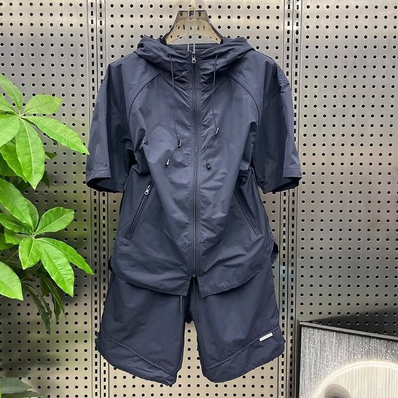 Men Summer Thin Outdoor Hooded - Outdoor Sports Outfit ulasan dan harga