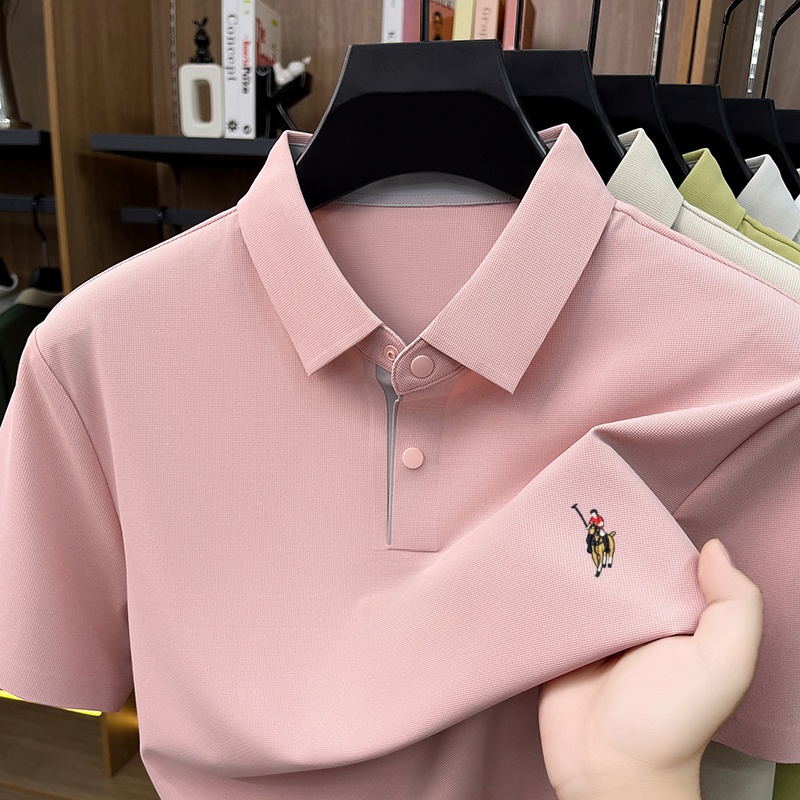 Luxury men classic brand fashi - Polo Shirt Equestrian ulasan dan harga