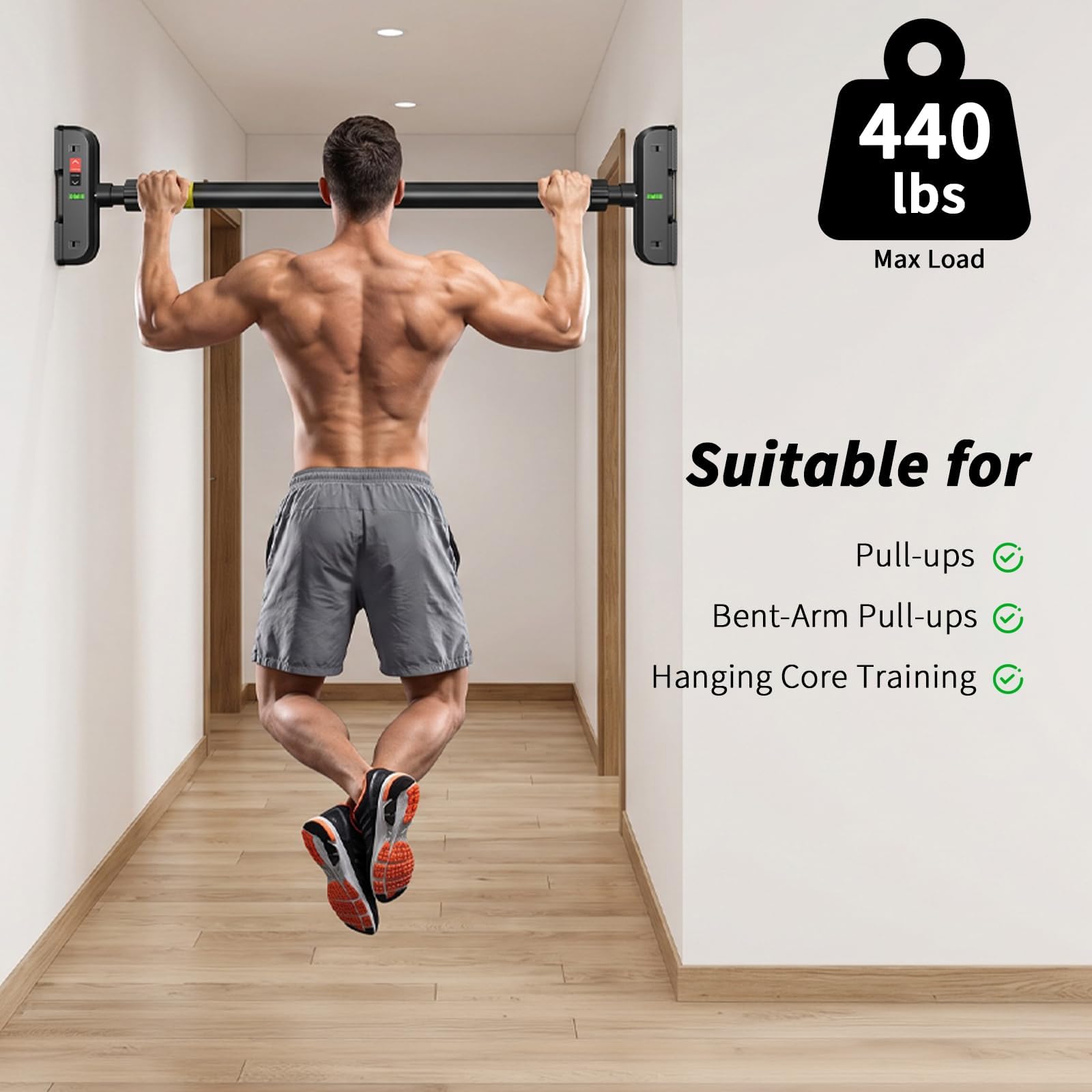 Doorway Pull Up Bar No Screws  - Gymnastic Bar Home ulasan dan harga