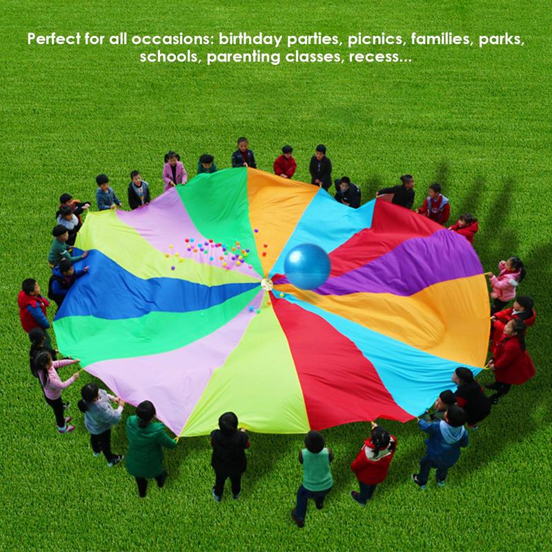 Rainbow Parachute For Kids Spo - Outdoor Sports Umbrella ulasan dan harga