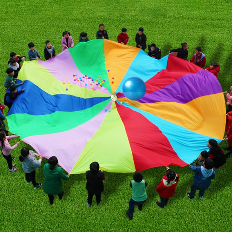 Rainbow Parachute For Kids Spo - Outdoor Sports Umbrella ulasan dan harga