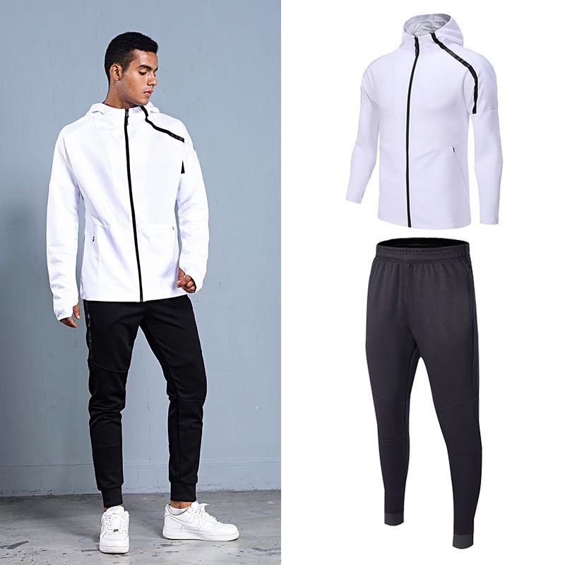 Men Hooded Sports Tracksuit Au - Outdoor Sports Outfit ulasan dan harga