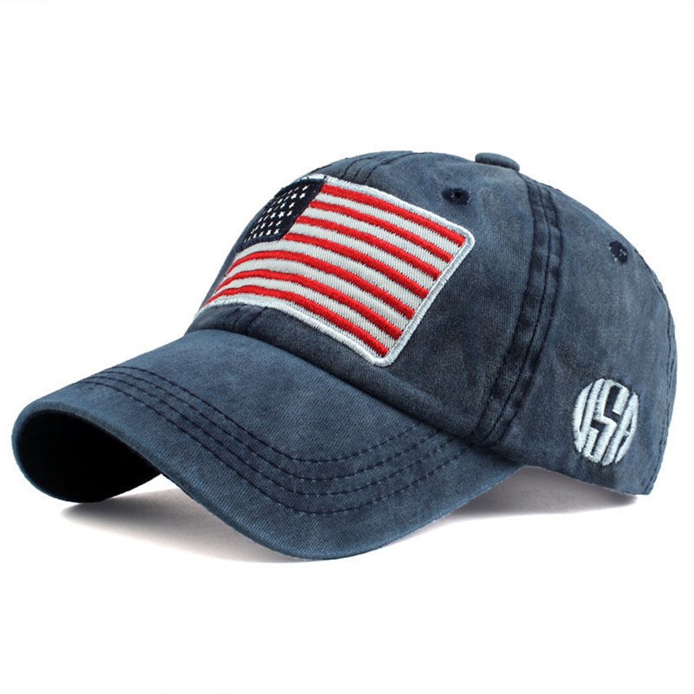 Unisex Washed Cotton USA Flag  - Outdoor Sport Usa ulasan dan harga