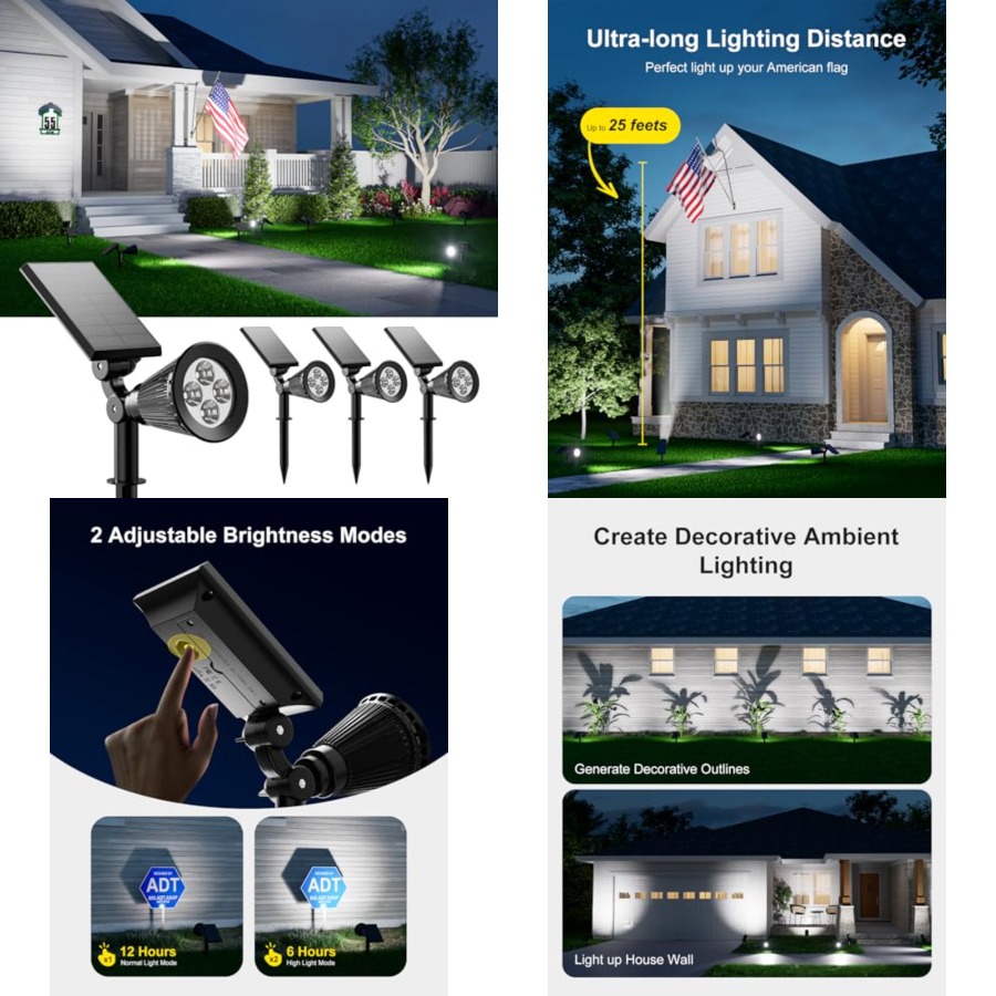 Solar Spotlights Outdoor Water - Outdoor Spotlight ulasan dan harga