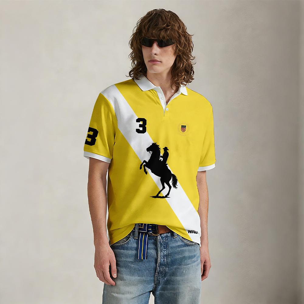 New Black And White Stripe Pol - Polo Shirt Equestrian ulasan dan harga