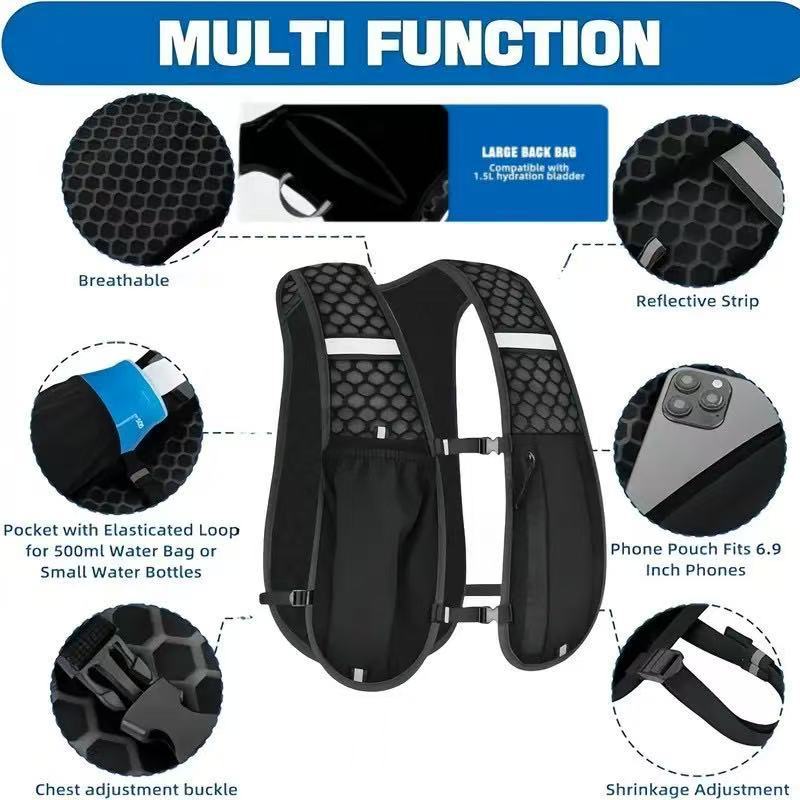 Unisex Running Vest Water-Resi - Trail Running Vest ulasan dan harga