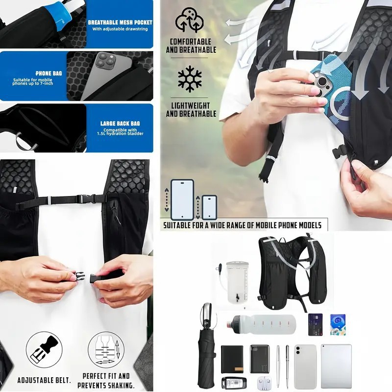 Unisex Running Vest Water-Resi - Trail Running Vest ulasan dan harga