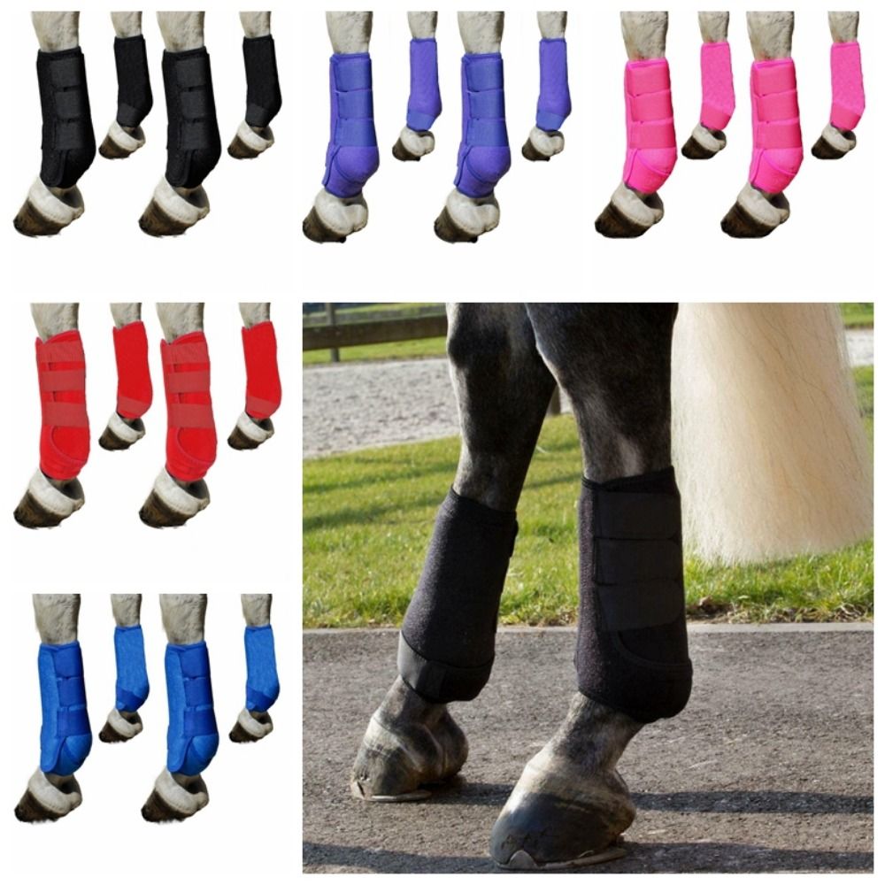 4pcs/set Colorful Horse Sport  - Brushing Boot Horse ulasan dan harga