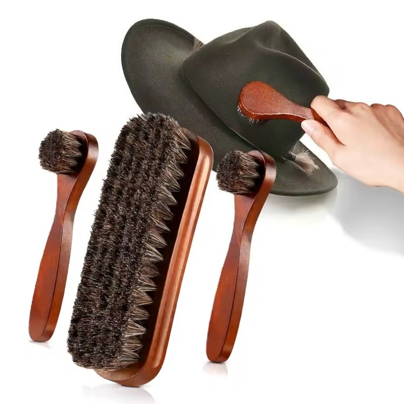 Horsehair Shoe Brush Set Leath - Brushing Boot Horse ulasan dan harga