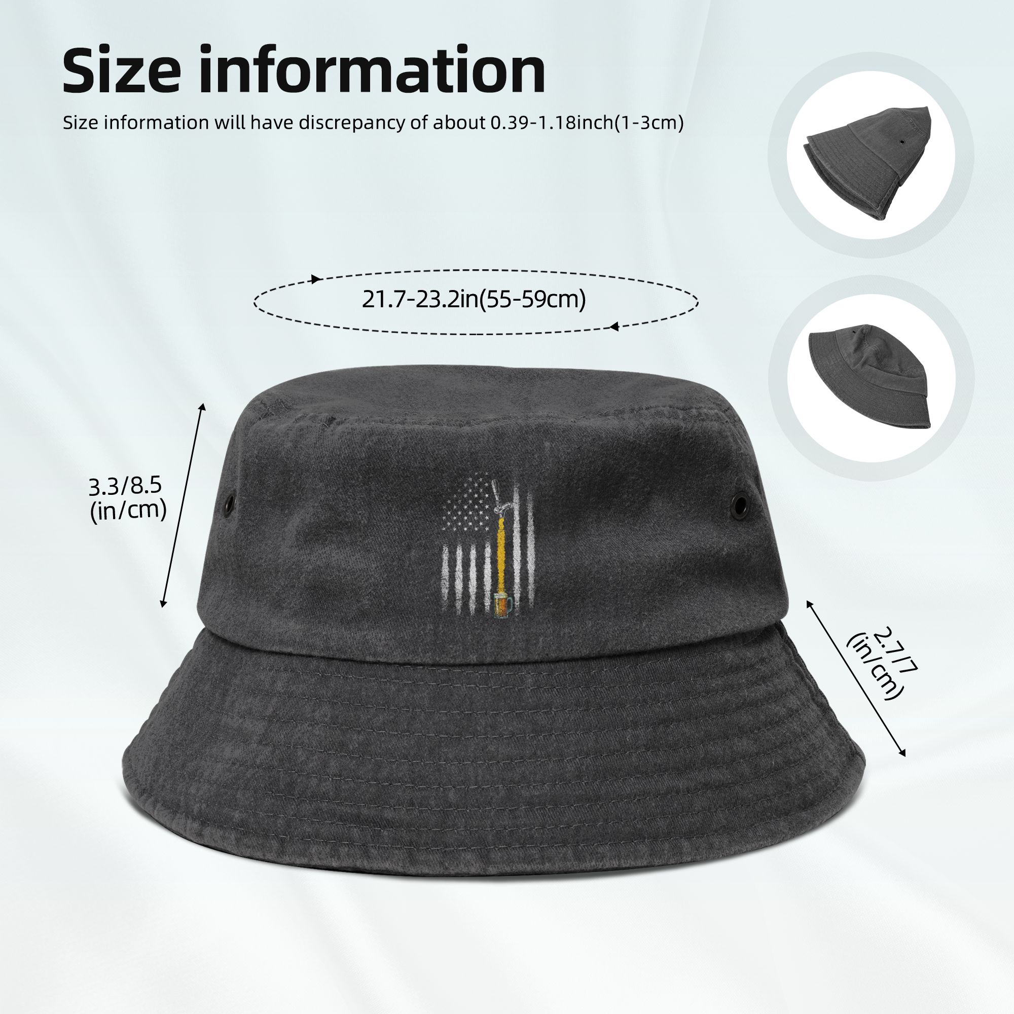 USA Flag Beer Bucket Hat Men W - Outdoor Sport Usa ulasan dan harga