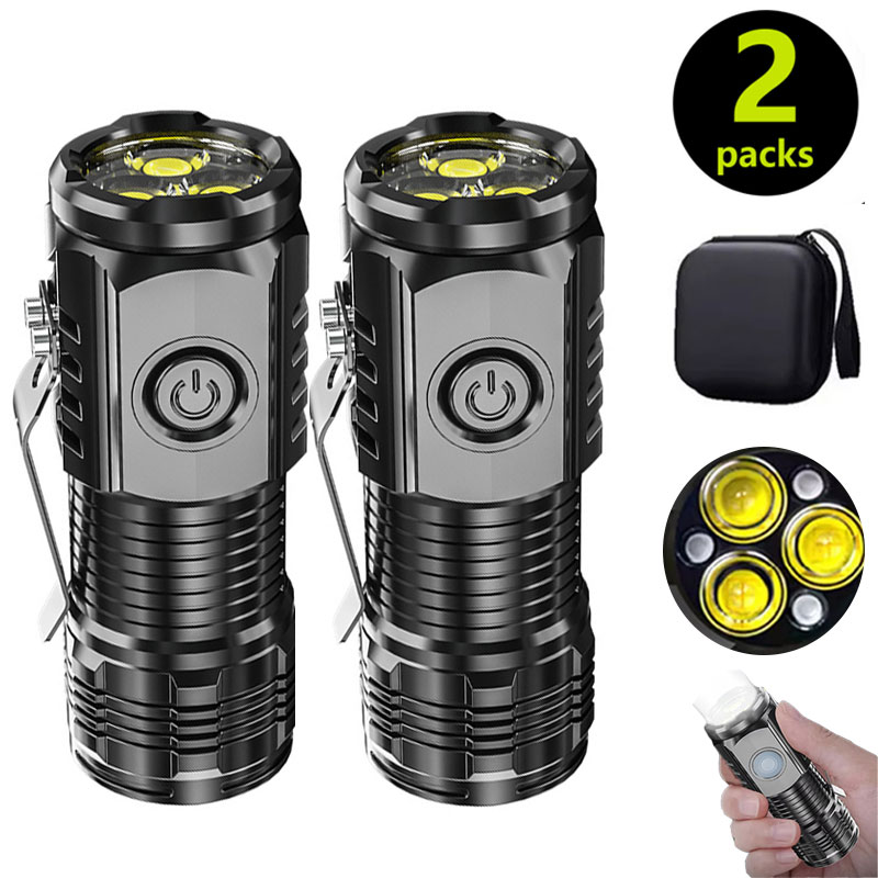 Mini 3LED Flashlight With Pen  - Outdoor Spotlight ulasan dan harga