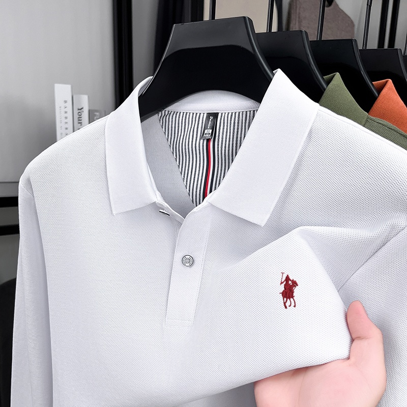 Autumn new men clothing brand  - Polo Shirt Equestrian ulasan dan harga