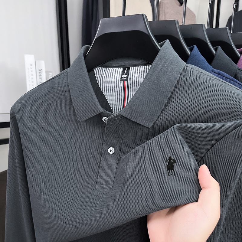 Autumn new men clothing brand  - Polo Shirt Equestrian ulasan dan harga